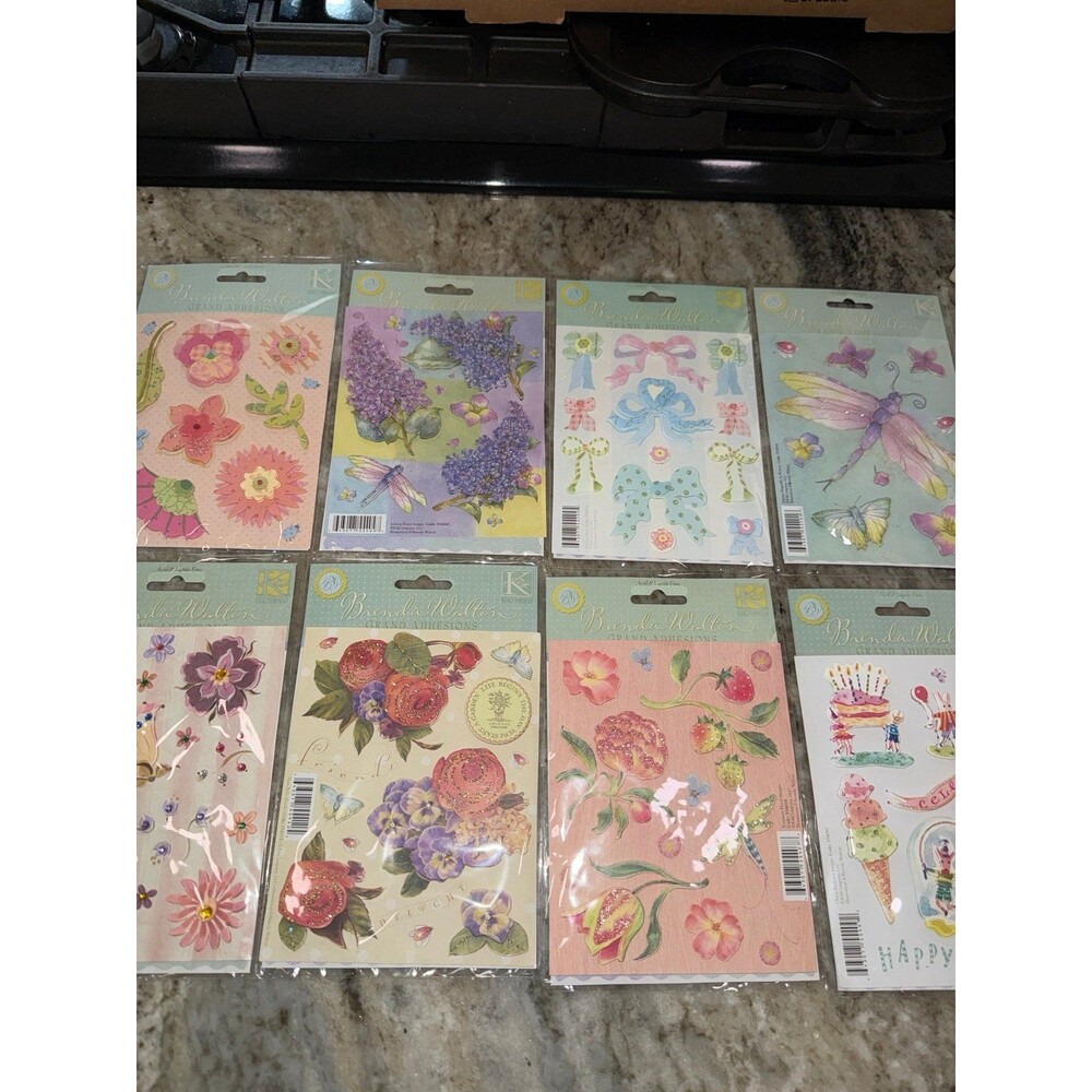 Brenda Walton  Dimensional Scrapbook Stickers x8  New Pack